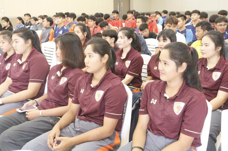 3. ให้โอวาทนักกีฬา เพื่อทำการแข่งขันกีฬามหาวิทยาลัยแห่งประเทศไทย ครั้งที่ 46 (รอบคัดเลือก)