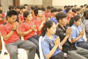 10. ให้โอวาทนักกีฬา เพื่อทำการแข่งขันกีฬามหาวิทยาลัยแห่งประเทศไทย ครั้งที่ 46 (รอบคัดเลือก)