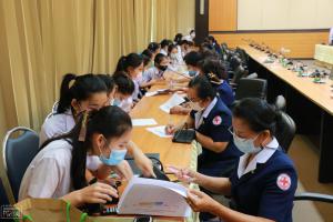 15. สำนักงานเหล่ากาชาดจังหวัดกำแพงเพชรตรวจเยี่ยมนักเรียนในพระราชานุเคราะห์ ประจำปีการศึกษา 2563