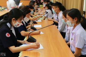 16. สำนักงานเหล่ากาชาดจังหวัดกำแพงเพชรตรวจเยี่ยมนักเรียนในพระราชานุเคราะห์ ประจำปีการศึกษา 2563