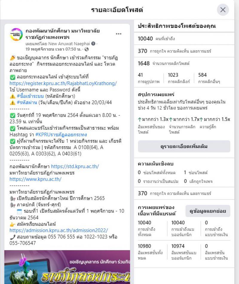 1. ราชภัฏลอยกระทง ปีการศึกษา 2564 (ออนไลน์)